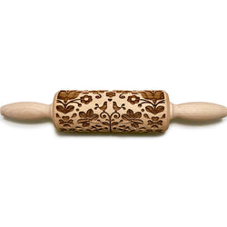 Engraved Rolling pin with Nature Floral Pattern