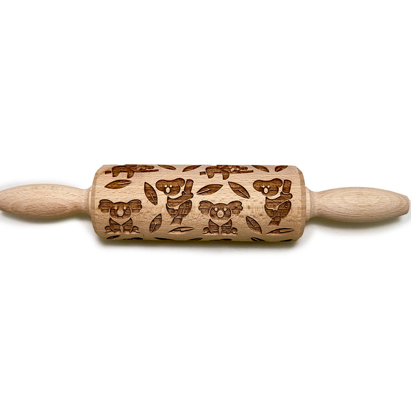 Engraved Rolling pin with Koala Pattern